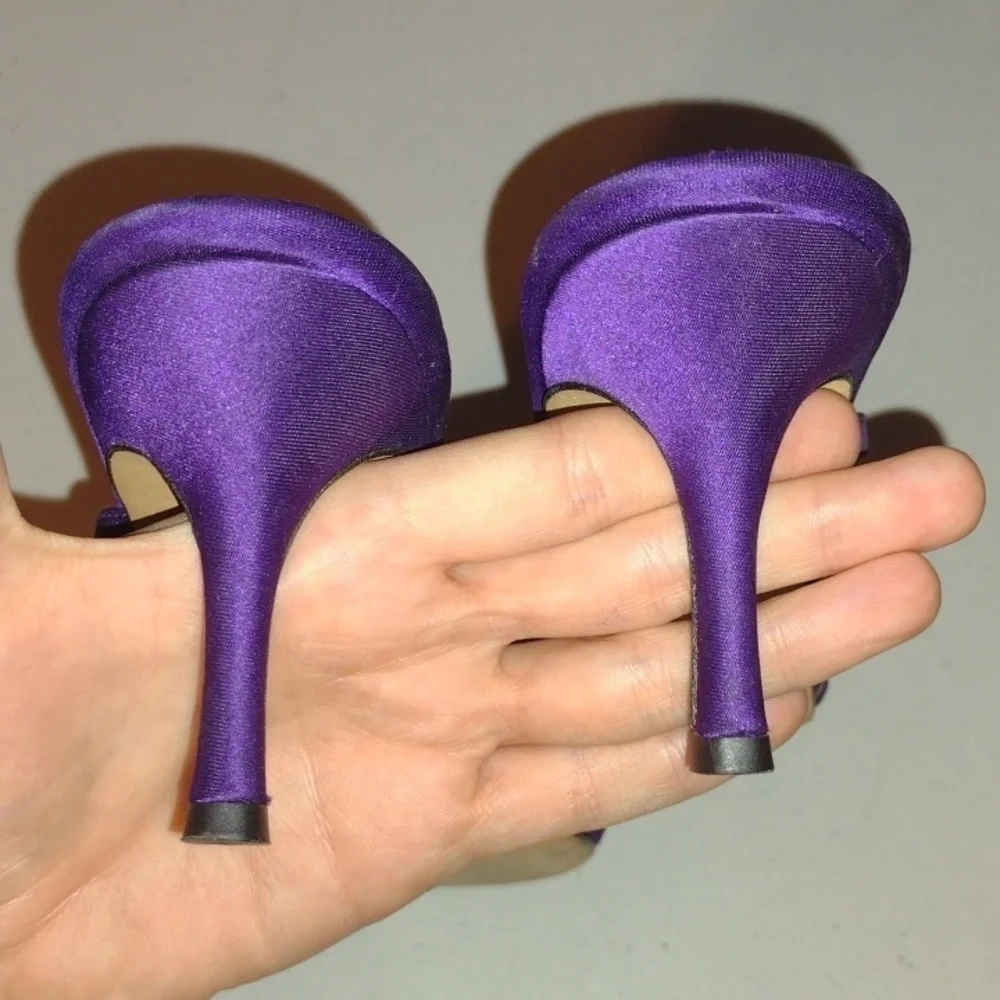 Kate Spade purple strappy heel slip-ons size 8
